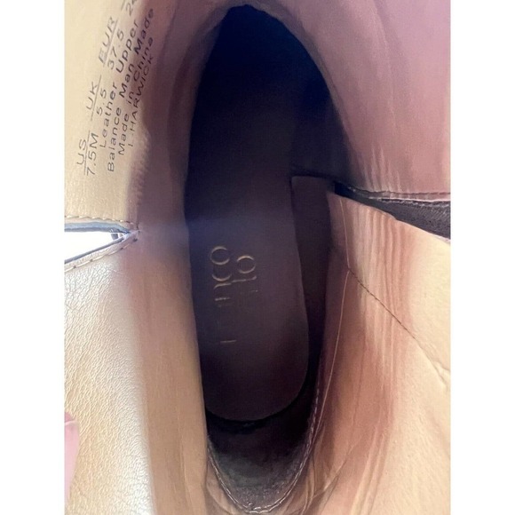 Franco Sarto Harwick Brown Leather Ankle Bootie Boots Buckle Strap Size 7.5M - Picture 7 of 8